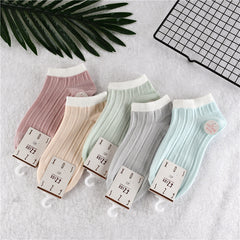 5 Pairs Japanese stripes Ankle Socks