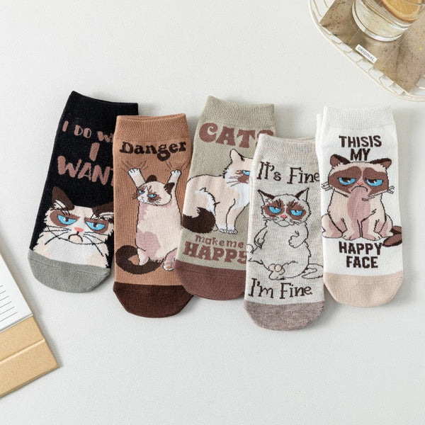 10 Pairs Cartoon straight board Casual Ankle Socks - SocksLtd