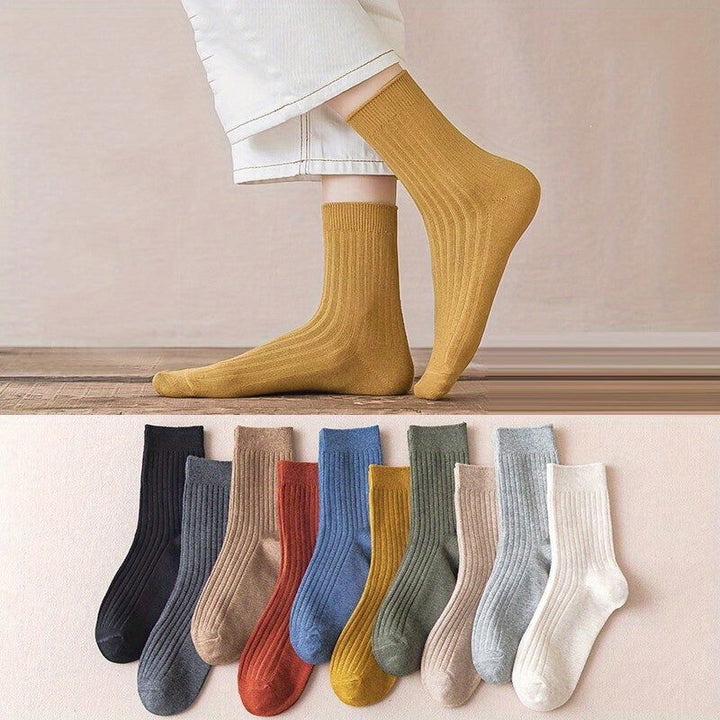 10 Pairs Comfort Non slip  Classic Casual Crew Socks - SocksLtd