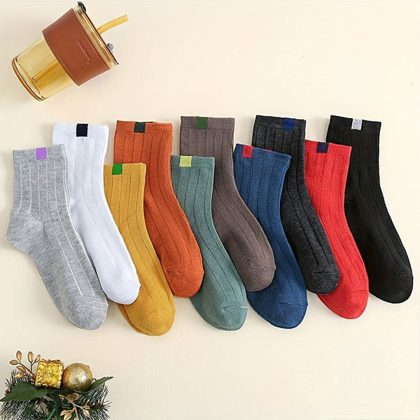 10 Pairs Comfortable Breathable Soft Crew Socks - SocksLtd