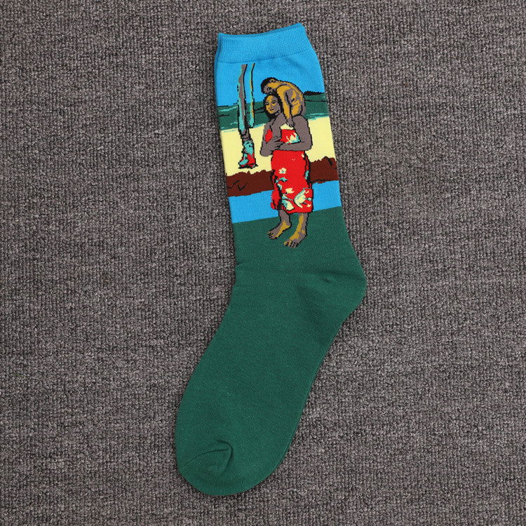 10 Pairs Famous paintings Crew Socks - SocksLtd