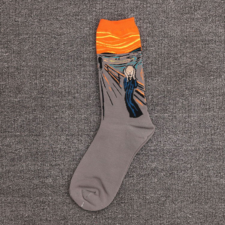 10 Pairs Famous paintings Crew Socks - SocksLtd