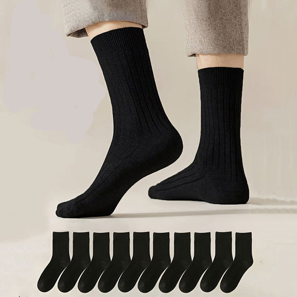 10 Pairs Fashionable Elegant Dress Crew Socks - socksltd