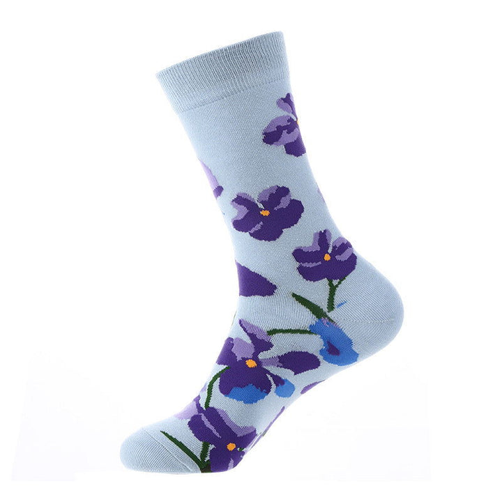 10 Pairs Floral INS Trend Crew Socks - SocksLtd