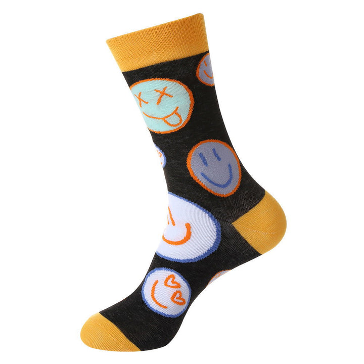 10 Pairs Heart Smile Face Trendy  Casual Crew Socks - SocksLtd