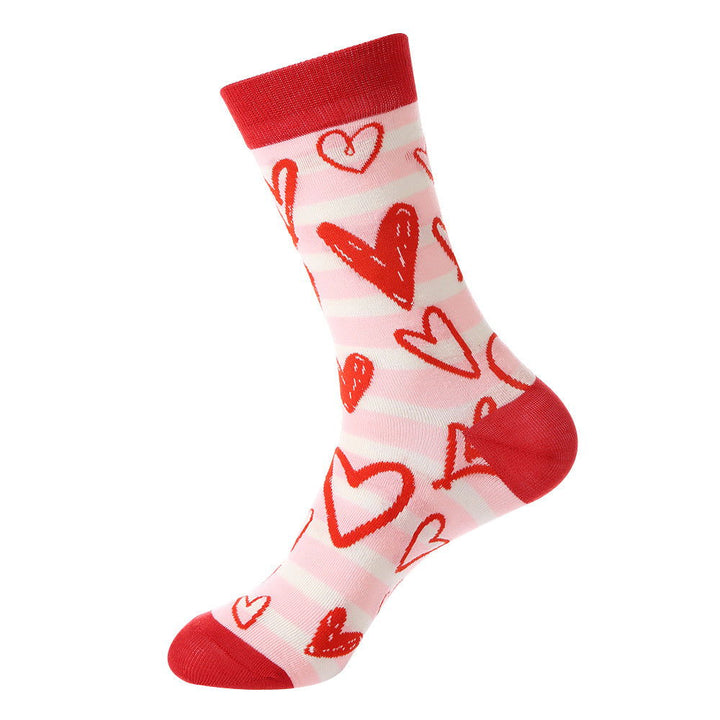 10 Pairs Heart Smile Face Trendy  Casual Crew Socks - SocksLtd