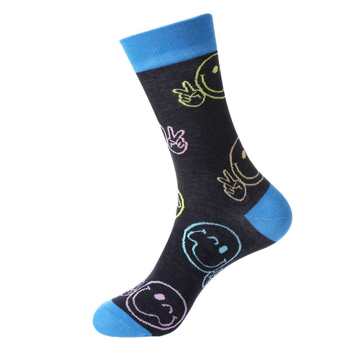10 Pairs Heart Smile Face Trendy  Casual Crew Socks - SocksLtd