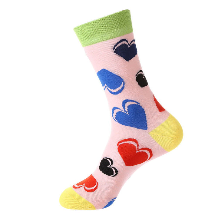 10 Pairs Heart Smile Face Trendy  Casual Crew Socks - SocksLtd