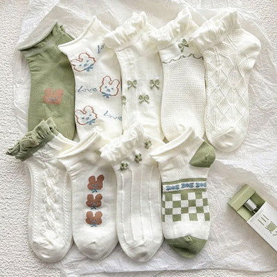 10 Pairs Ins Cute Japanese Ankle Socks - SocksLtd