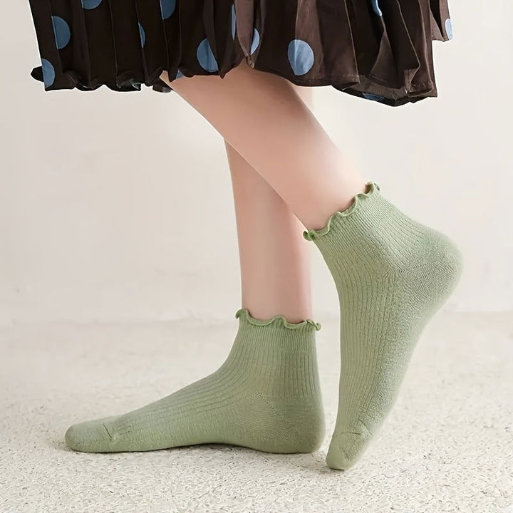 10 Pairs Lettuce Trim Comfortable  Versatile Ankle Socks - SocksLtd