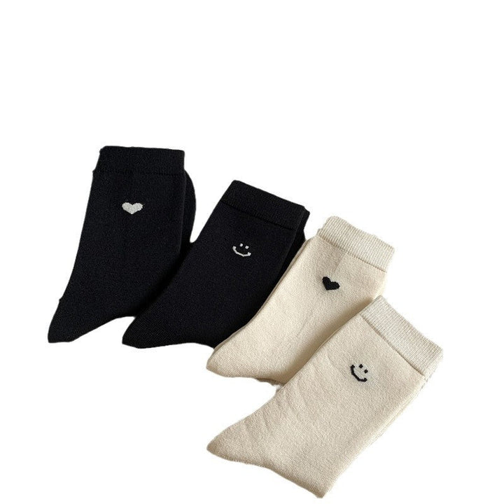 10 Pairs Love Smile Japanese Casual Crew Socks - SocksLtd