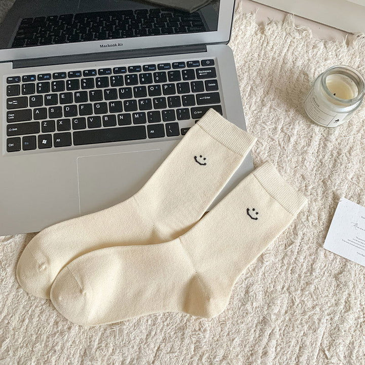 10 Pairs Love Smile Japanese Casual Crew Socks - SocksLtd