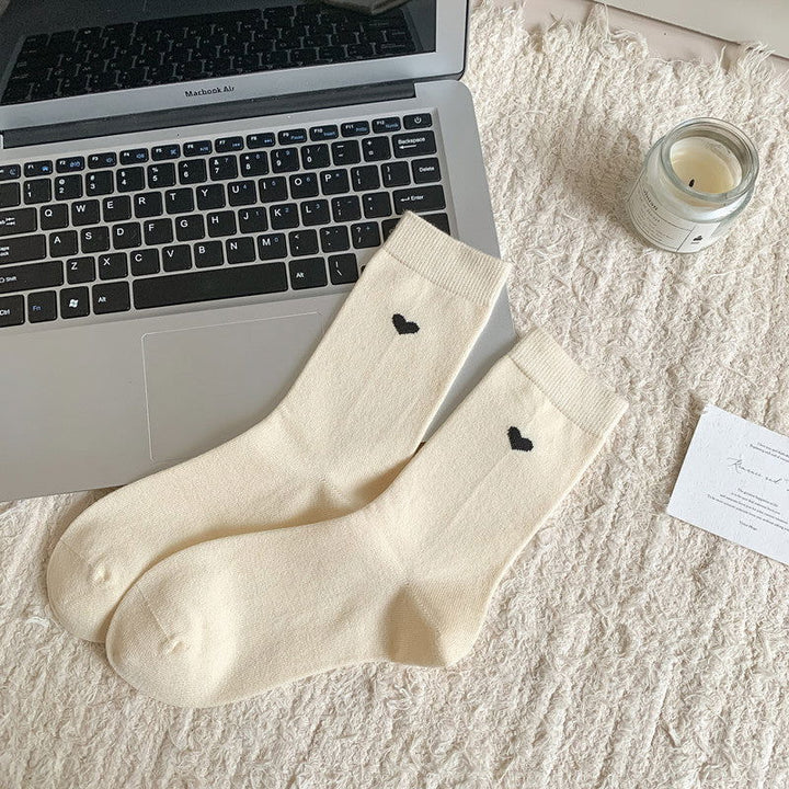 10 Pairs Love Smile Japanese Casual Crew Socks - SocksLtd