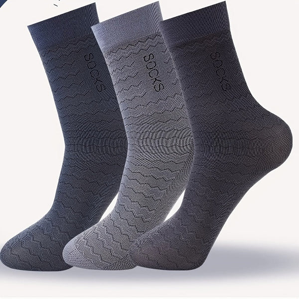 10 Pairs Men Breathable Loose Fitting Dress Crew Socks - socksltd