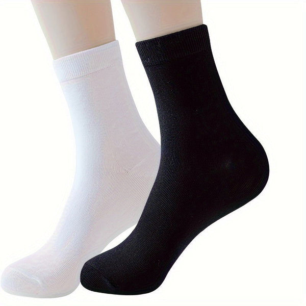 10 Pairs Men Comfortable Stylish Dress Crew Socks - socksltd
