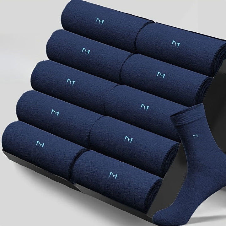 10 Pairs Men Dress Moisture Wicking Crew Socks - socksltd