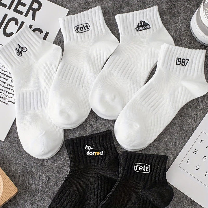10 Pairs Men Fashion Anti Odor Comfy Ankle Socks - socksltd