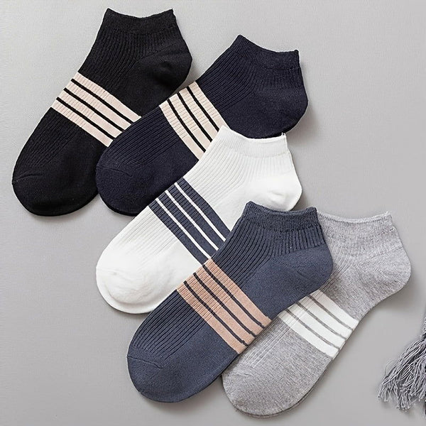 10 Pairs Men Fashion Sweat Absorbing Suitable Ankle Socks - socksltd