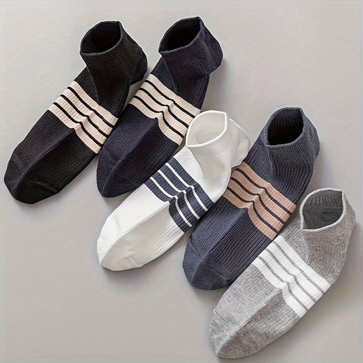 10 Pairs Men Fashion Sweat Absorbing Suitable Ankle Socks - socksltd