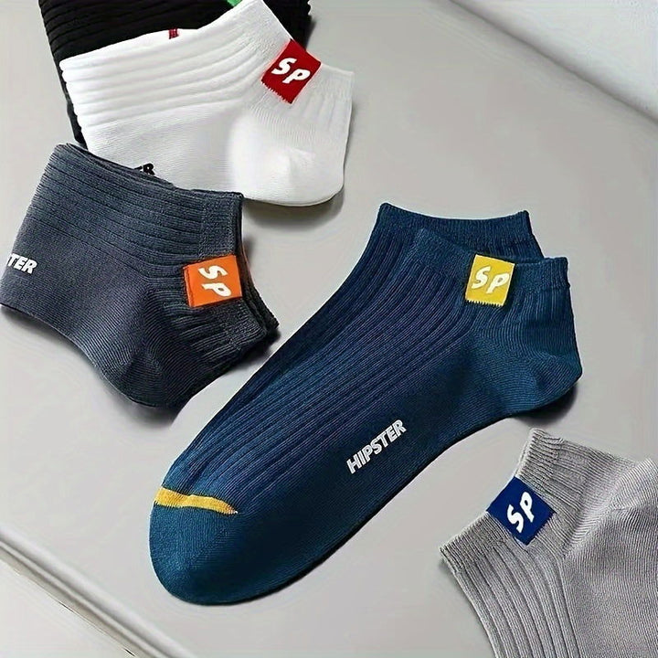 10 Pairs Men Pure Breathable Casual Soft Ankle Socks - socksltd