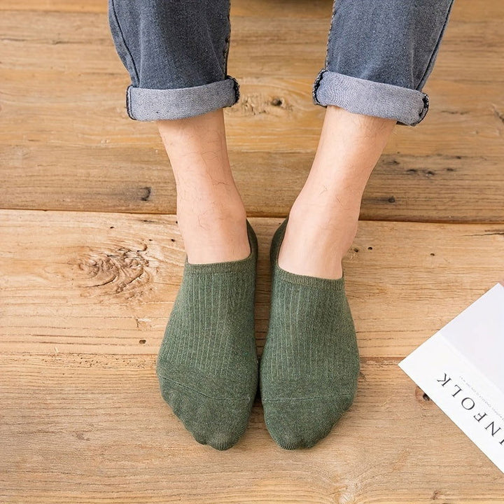 10 Pairs Men Sweat Absorbing Non Slip Invisible Ankle Socks - socksltd
