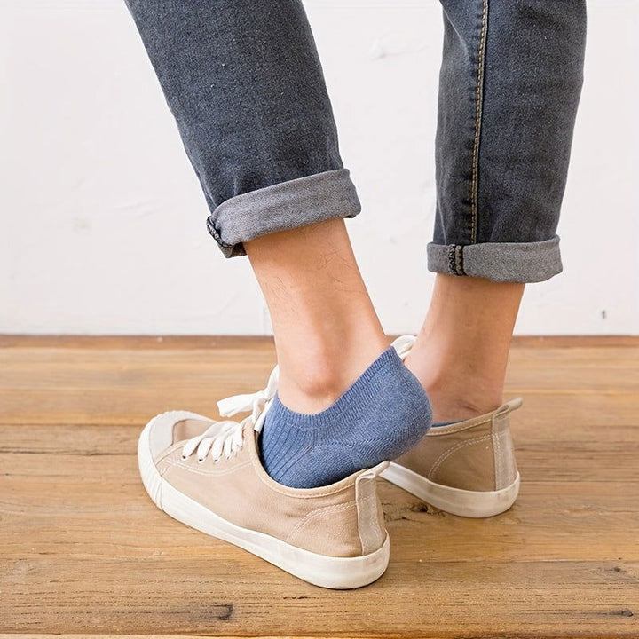 10 Pairs Men Sweat Absorbing Non Slip Invisible Ankle Socks - socksltd