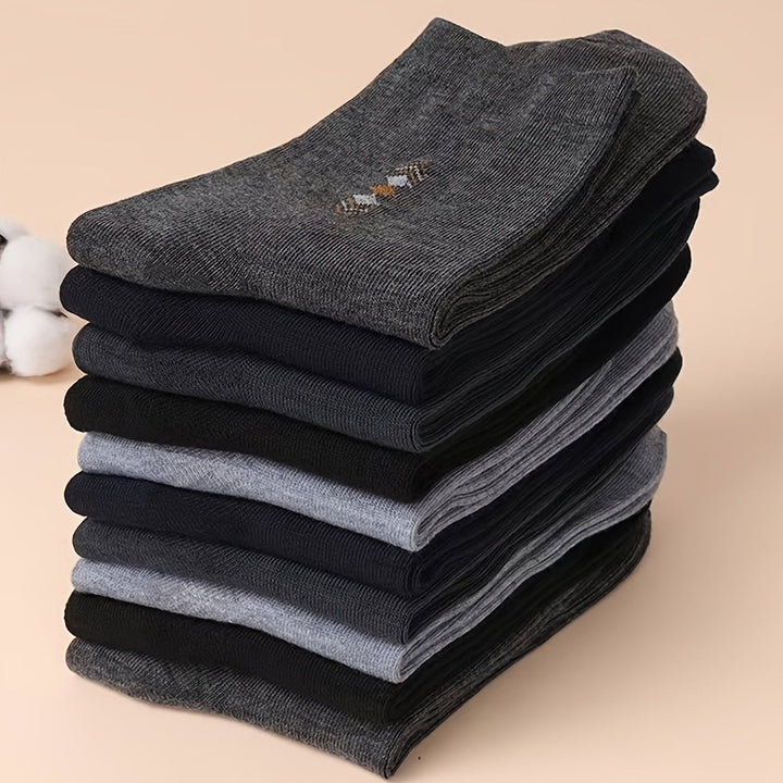 10 Pairs Moisture Wicking  Dress Crew Socks - socksltd
