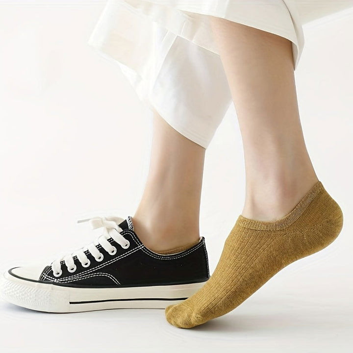 10 Pairs Simple Solid color Comfy  Ankle Socks - SocksLtd