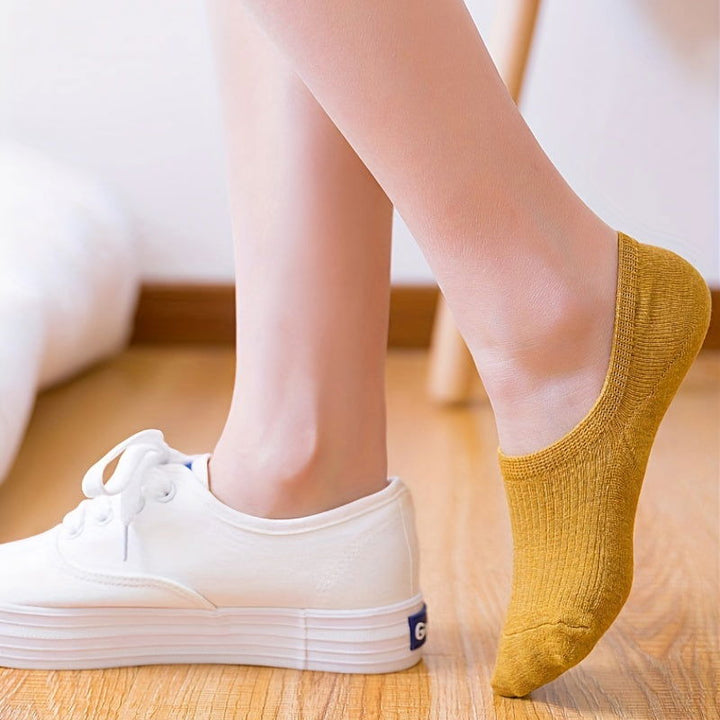 10 Pairs Simple Solid color Comfy  Ankle Socks - SocksLtd