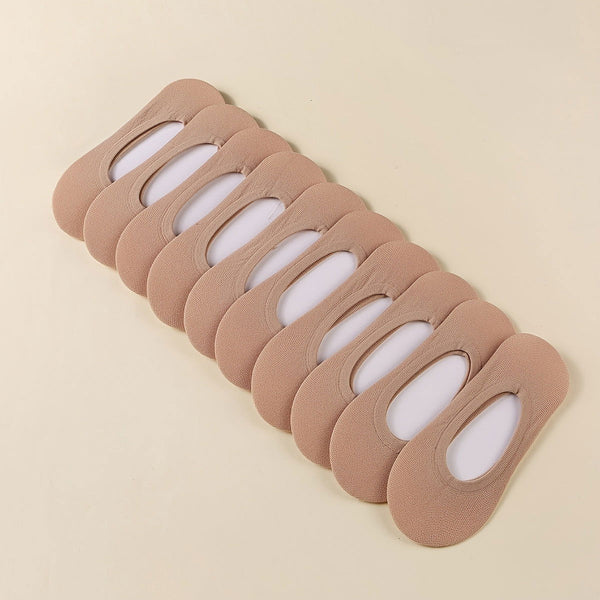 10 Pairs Skin Tone Silicone Grip Invisible  No Show Socks - SocksLtd