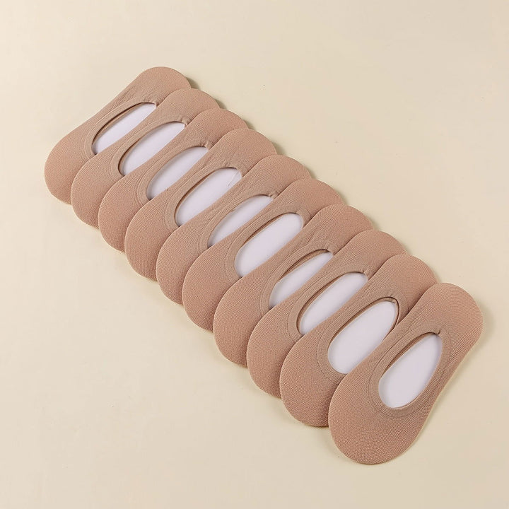 10 Pairs Skin Tone Silicone Grip Invisible  No Show Socks - SocksLtd