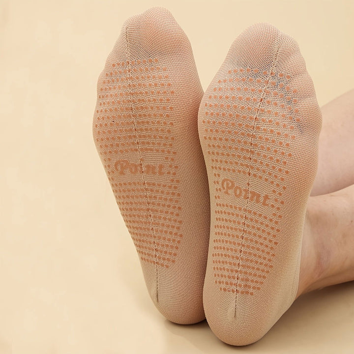 10 Pairs Skin Tone Silicone Grip Invisible  No Show Socks - SocksLtd