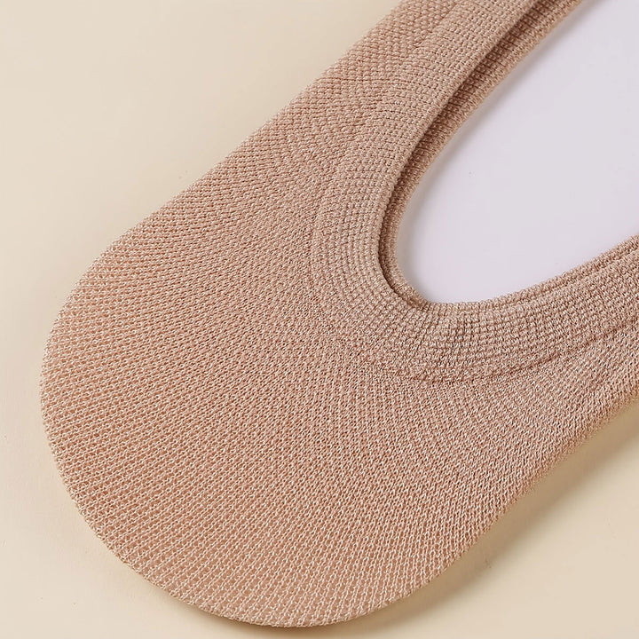 10 Pairs Skin Tone Silicone Grip Invisible  No Show Socks - SocksLtd