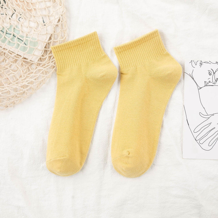 10 Pairs Solid Soft Comfy All match Crew Socks - SocksLtd