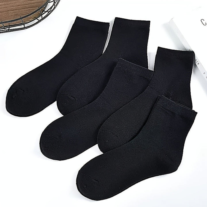 10 Pairs Women Plain Thin and Breathable Basic  Crew Socks - SocksLtd