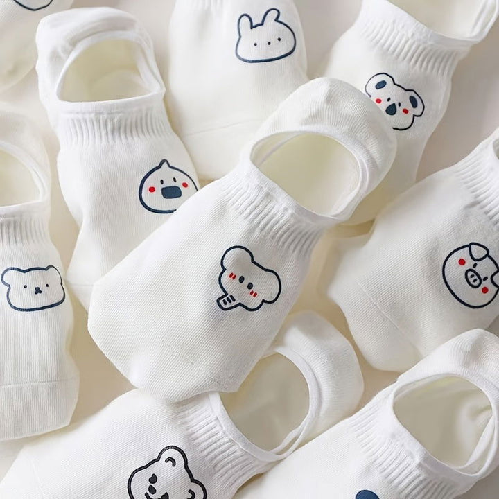 10 Pairs  Women Low Cut  Non Slip  Ankle Socks - SocksLtd