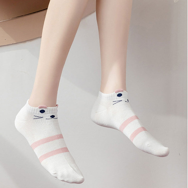 10 pairs Women Kitty Crew No show socks - SocksLtd