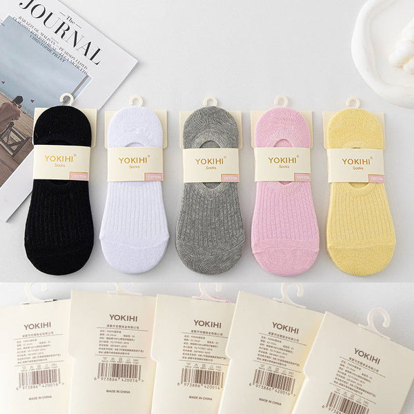 10 pairs  women pure cotton sweat absorbing breathable  No show  socks - SocksLtd