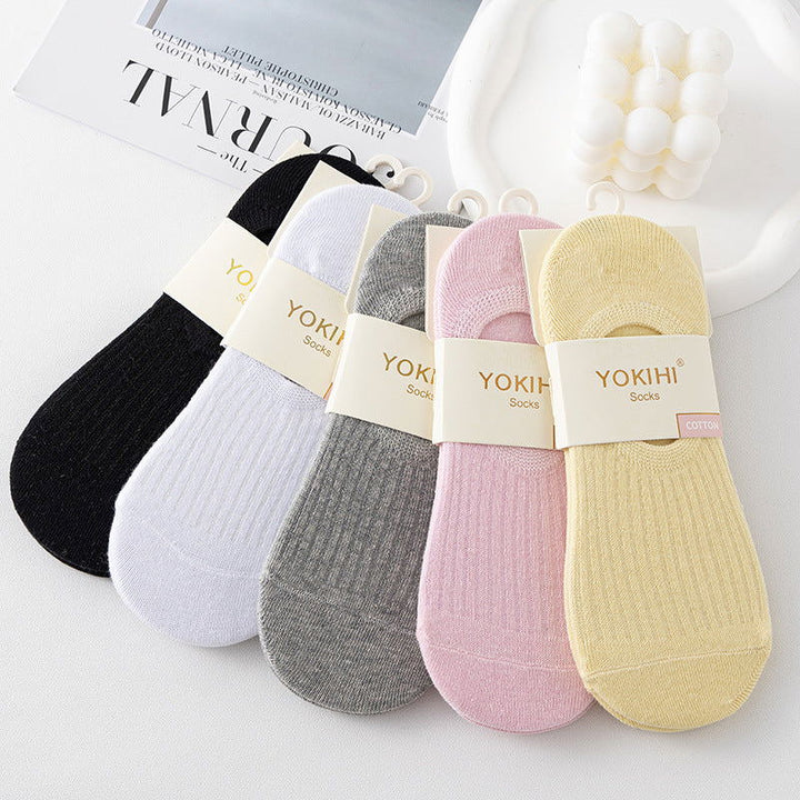 10 pairs  women pure cotton sweat absorbing breathable  No show  socks - SocksLtd