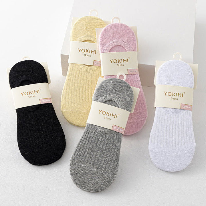 10 pairs  women pure cotton sweat absorbing breathable  No show  socks - SocksLtd