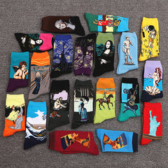 10 Pairs Famous paintings Crew Socks