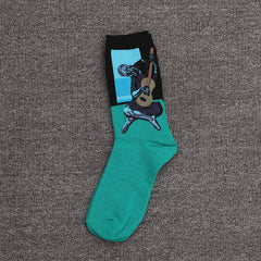 10 Pairs Famous paintings Crew Socks