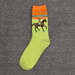 10 Pairs Famous paintings Crew Socks