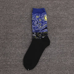 10 Pairs Famous paintings Crew Socks