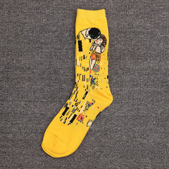 10 Pairs Famous paintings Crew Socks