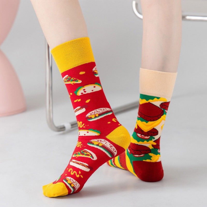 1 Pair Asymmetric Fashion Casual Crew Socks - SocksLtd