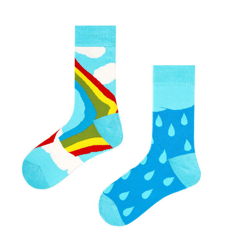 1 Pair Asymmetric Fashion Crew Socks - SocksLtd