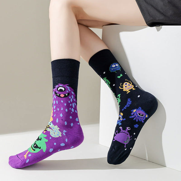 1 Pair Asymmetric Ins Tide Casual Crew Socks - SocksLtd