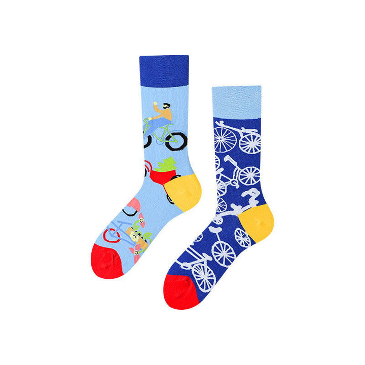 1 Pair Asymmetric Ins Tide Casual Crew Socks - SocksLtd