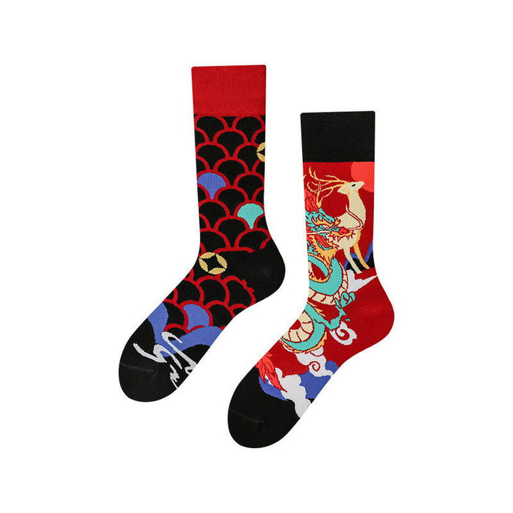 1 Pair Asymmetric Ins Tide Casual Crew Socks - SocksLtd